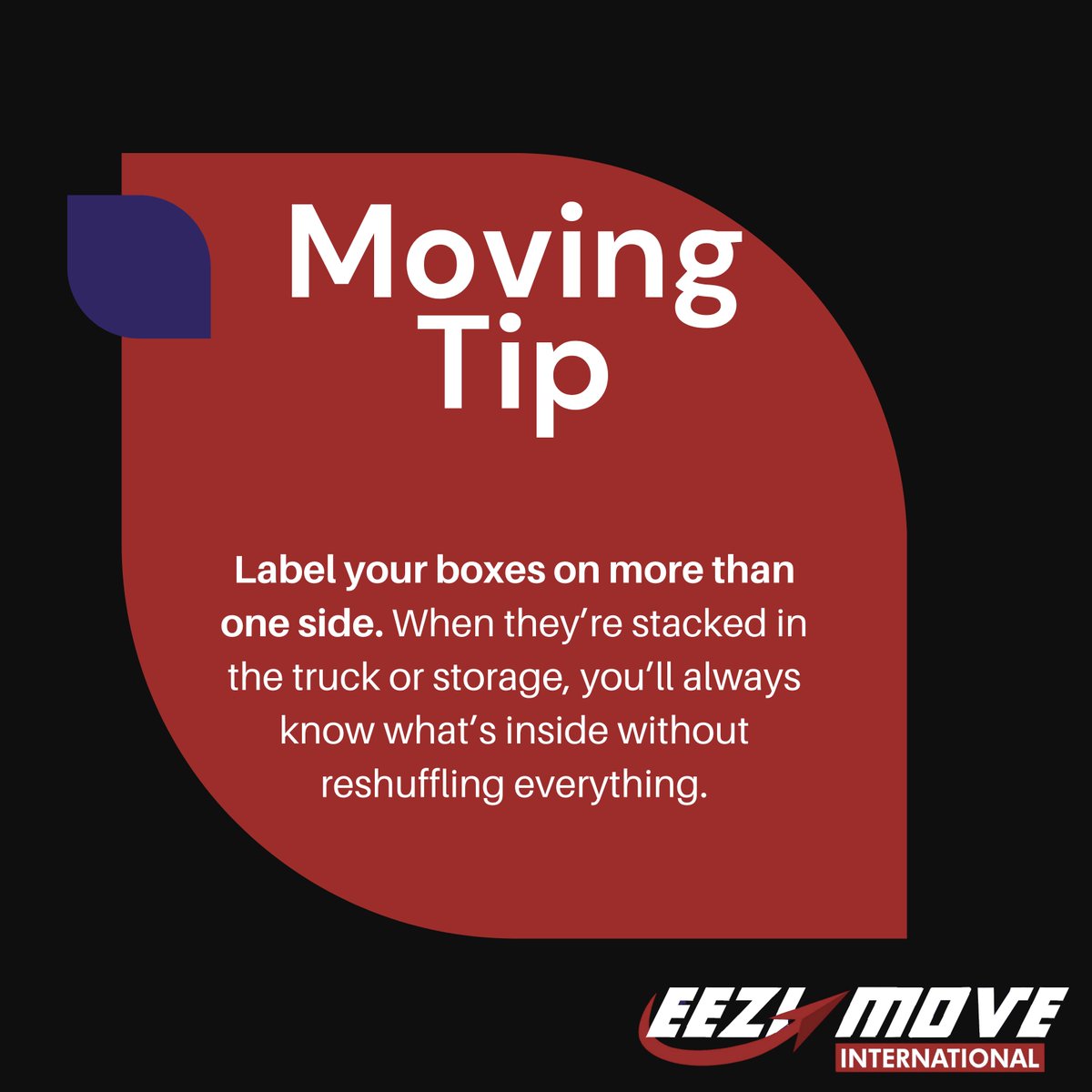 Eezi_Move_'s tweet image. Always label your boxes on 2–3 sides, not just the top!
When they’re stacked in the truck or storage, you’ll save yourself the stress of playing &quot;mystery box&quot; later. #eezimove #FurnitureRemoval #shareload #relocationspecialist #movingcompany #InternationalRelocation #MovingTips