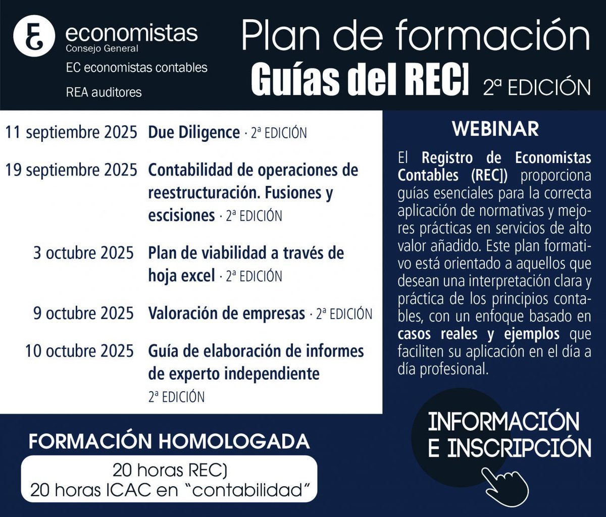 📢 Plan de formación Guías del REC] 2ª edición (20 horas).

tinyurl.com/4hd2mz9y