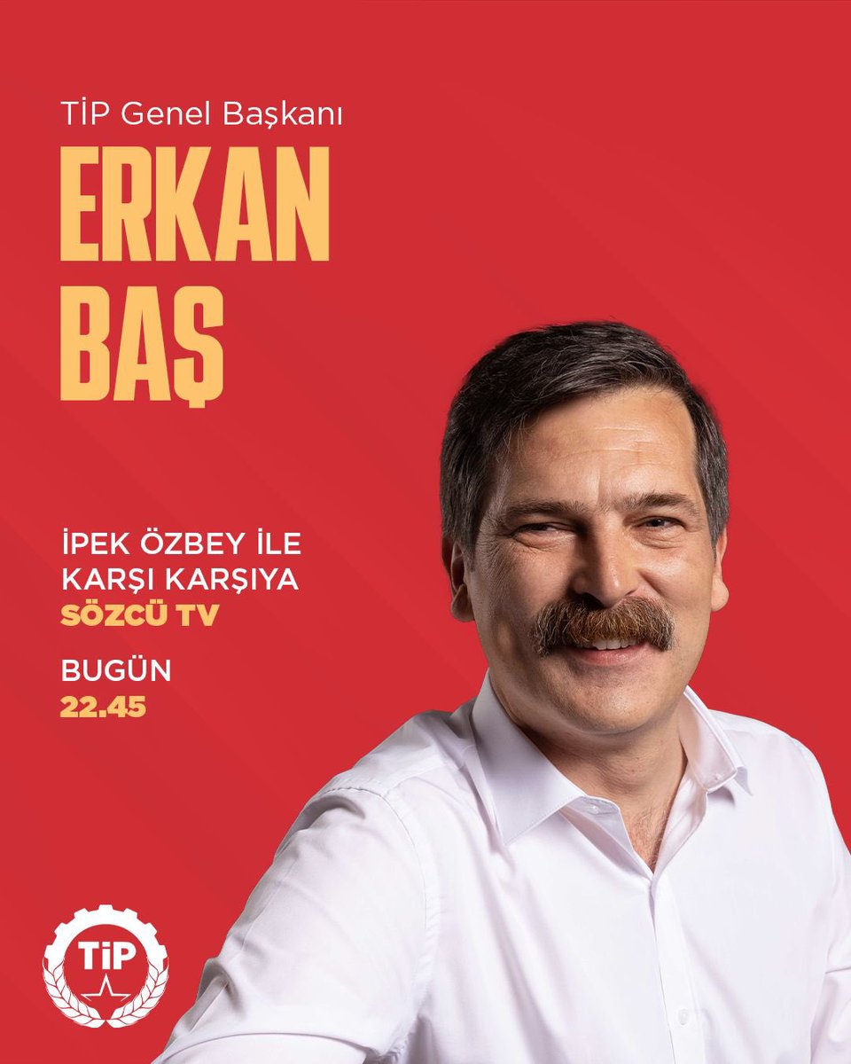 Genel Başkanımız Erkan Baş, bu akşam saat 22.45’te SÖZCÜ TV ekranlarında İpek Özbey ile Karşı Karşıya programının konuğu olacak.