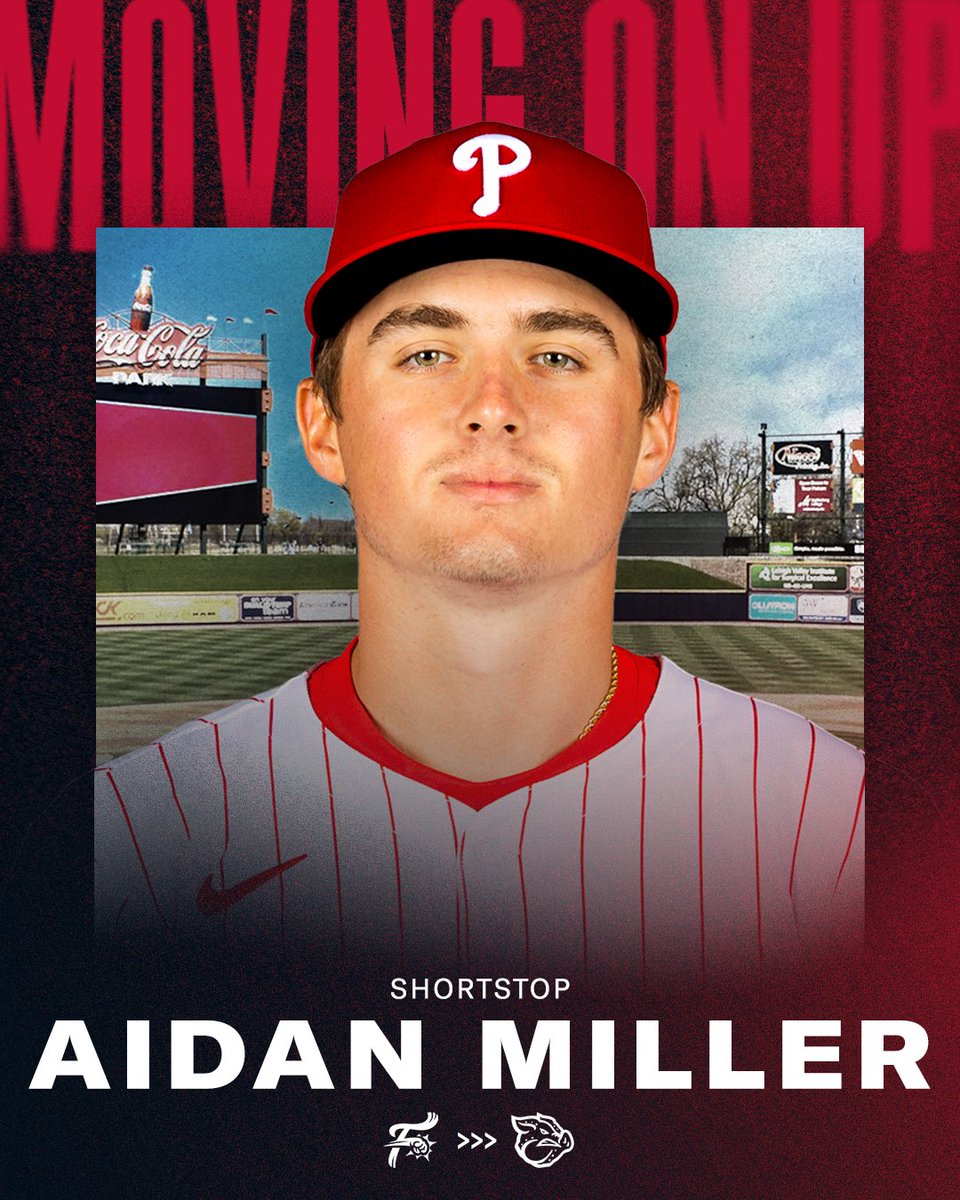 PhilsPlayerDev's tweet image. Aidan Miller is headed to Lehigh Valley!
