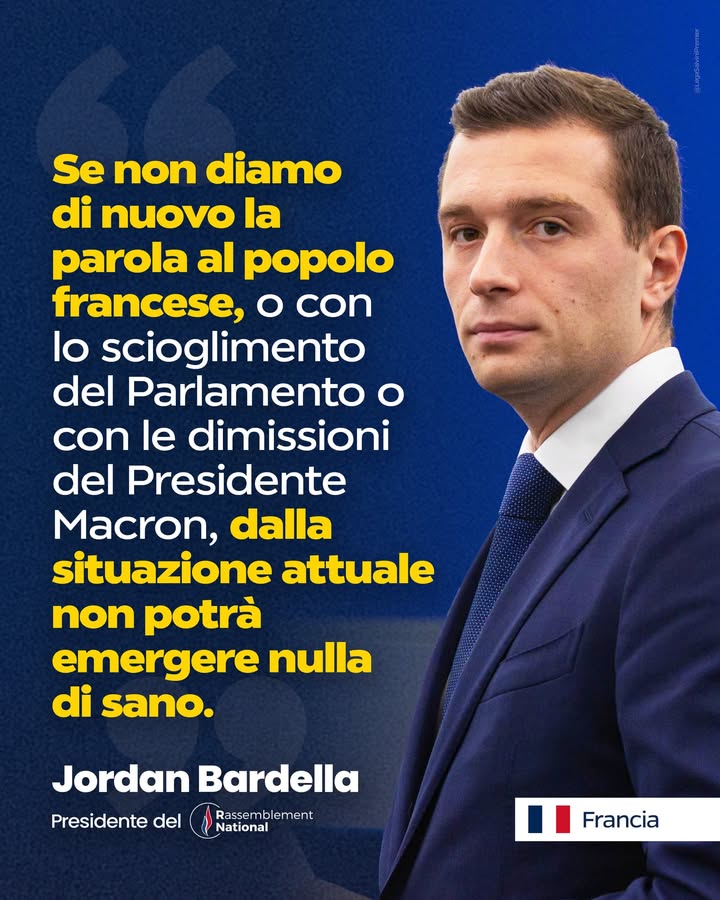LegaSalvini's tweet photo. La parola deve tornare ai cittadini francesi. La Lega è al fianco degli amici e alleati del Rassemblement National, avanti tutta! 👏🏻 https://t.co/Ld6VJaDyel