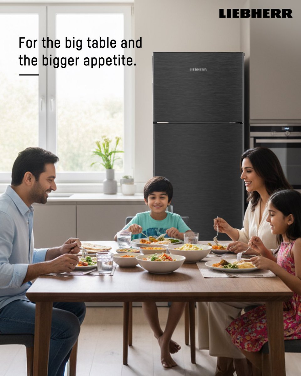 LiebherrHomeIN's tweet image. From compact living to bustling households, Liebherr fridges deliver unmatched freshness and seamless design. Because your family size may change, but your need for innovation and freshness never does.
#Liebherr #GermanEngineering #FullyIntegrated #NewRange #Innovation