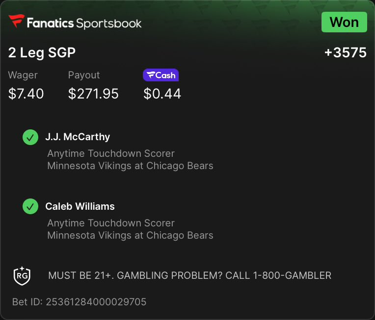 TouchPapa_'s tweet image. Oh we love to wake up to some green ✅✅

@FanaticsBook #GamblingTwitter #GamblingX