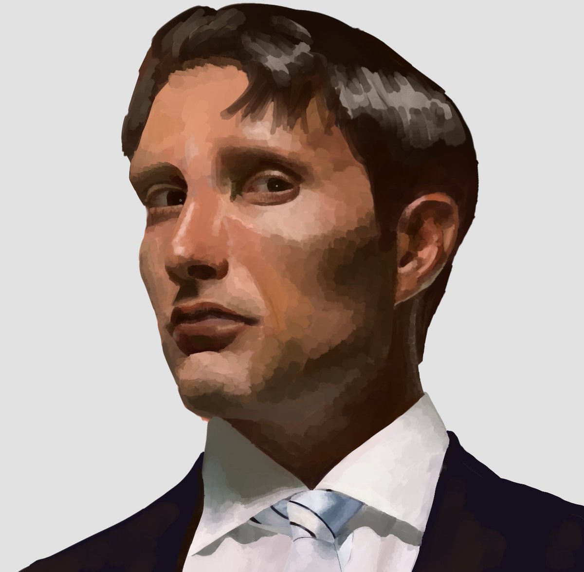 マッツ・ミケルセン　模写
