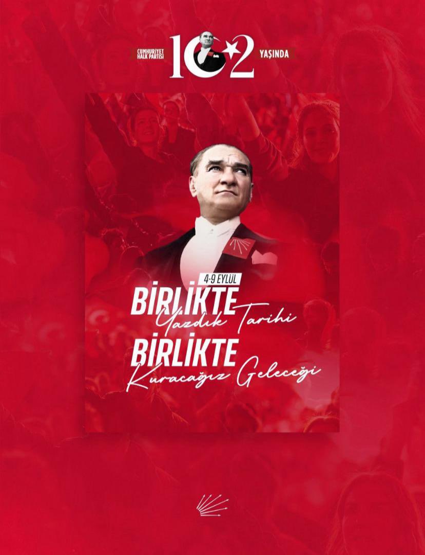 102.yılımız kutlu olsun. Dirençle, inatla, inançla var olmaya devam edeceğiz. #CHP102yaşında