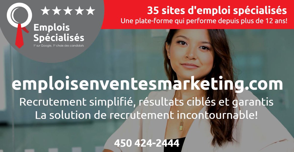 Offre d'emplois ventes et marketing - Associé(e) au développement des affaires - Développement des affaires - Représentants emploisenventesmarketing.com/fr/offre/37929… 

#emplois #ventes #marketing #développementdesaffaires #Laval