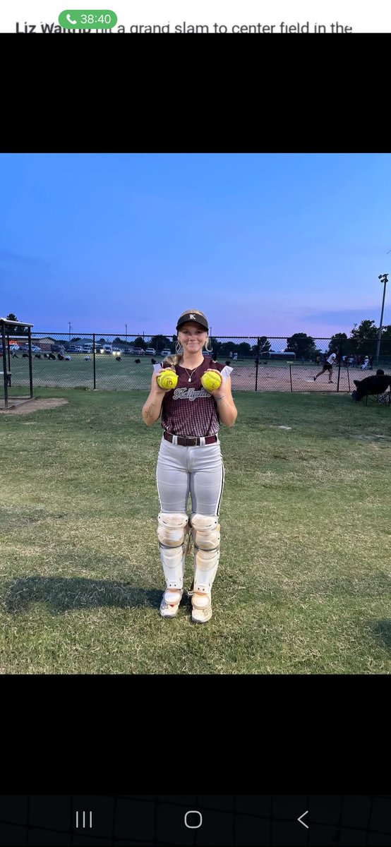 lizwaltrip1027's tweet photo. 2 homeruns last night against Beggs, along with my 1st ever grand slam! 🥎💪🏻
@BryanKHoward1 @DirectRecruits @SNUSoftball @OKWUeagles_SB @RiverHawksSB @rsusoftball @TulsaSoftball @UCOSoftball https://t.co/nrFijYUbj1