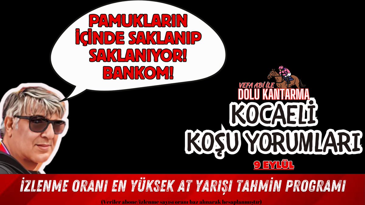 Kocaeli koşu yorumları Whatsapp ve Youtube gruplarında yayında!

Üyelik bilgi için; 0 553 902 50 44

🏇KOCAELİ KOŞU YORUMLARI
🗣️VEFA ABİ (<a href="/vefa_abi/">Vefa Abi</a>)
📺youtu.be/IiBLre5NcbQ