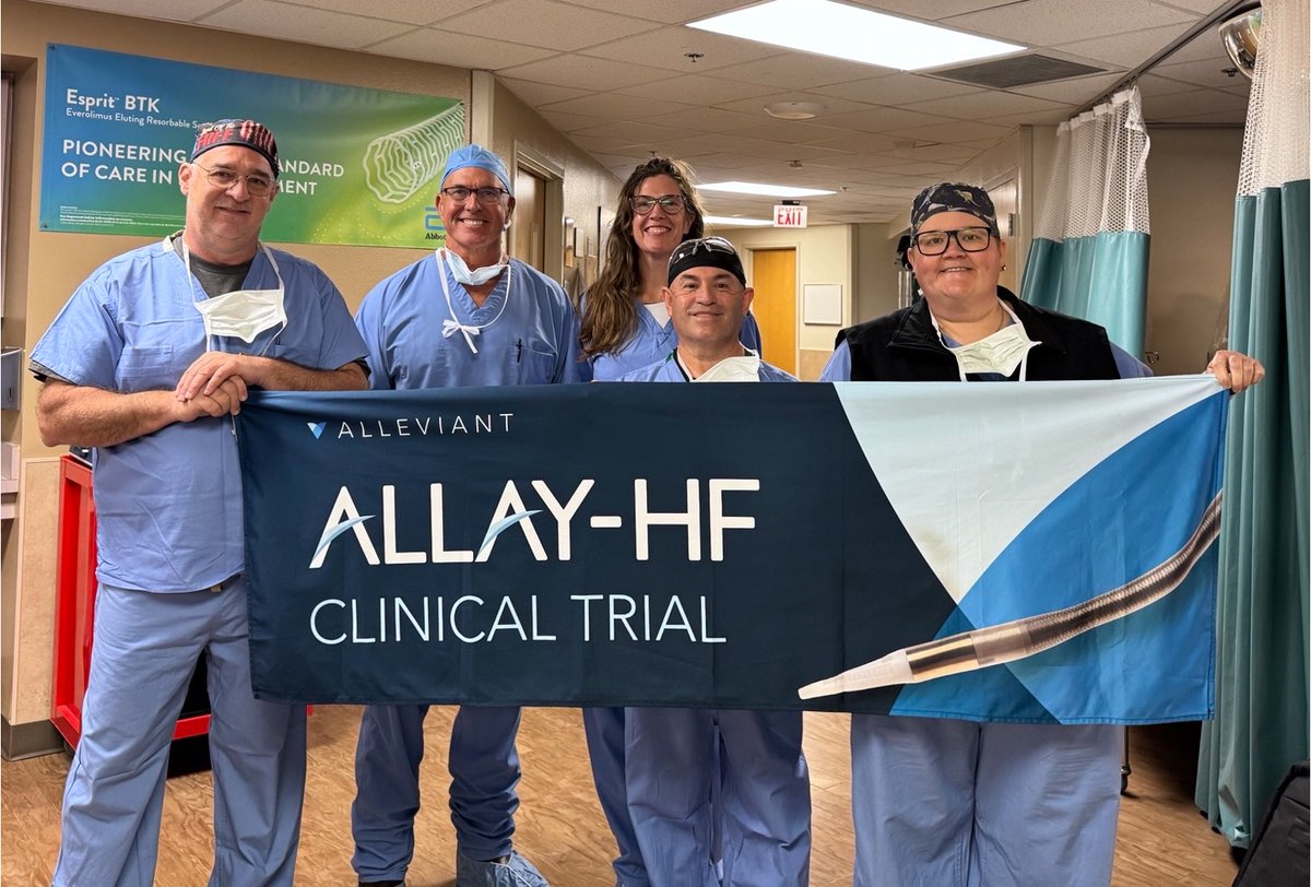 Alleviant Medical (@alleviant) on Twitter photo Congratulations to PI. Dr. Mark Lawrence, John Nemec, Kate Schuessler, Luis Cruz and Kelsie Terry at <a href="/HendrickHealth/">HendrickHealth</a> on their recent #ALLAYHF randomization!
#atrialshunt #HFpEF #heartfailure #structuralheart #interventionalcardiology Congratulations to PI. Dr. Mark Lawrence, John Nemec, Kate Schuessler, Luis Cruz and Kelsie Terry at <a href="/HendrickHealth/">HendrickHealth</a> on their recent #ALLAYHF randomization!
#atrialshunt #HFpEF #heartfailure #structuralheart #interventionalcardiology