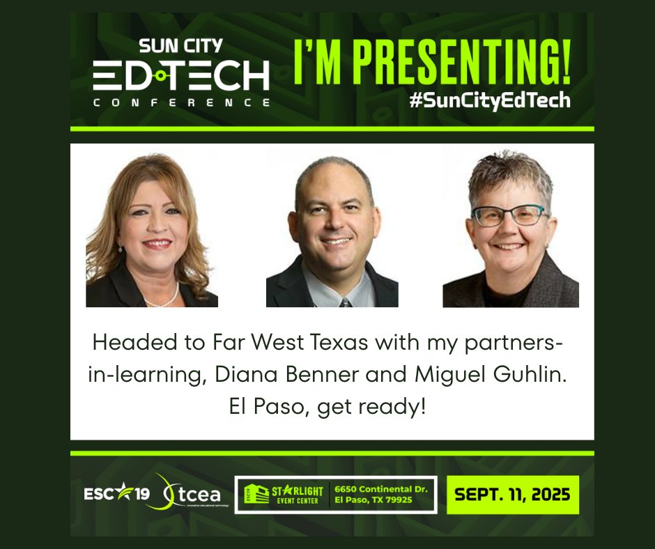 Road Trip! #SunCityEdTech #ESCRegion16 #tcea <a href="/EdTechOscar/">Dr. Oscar Carrera</a>