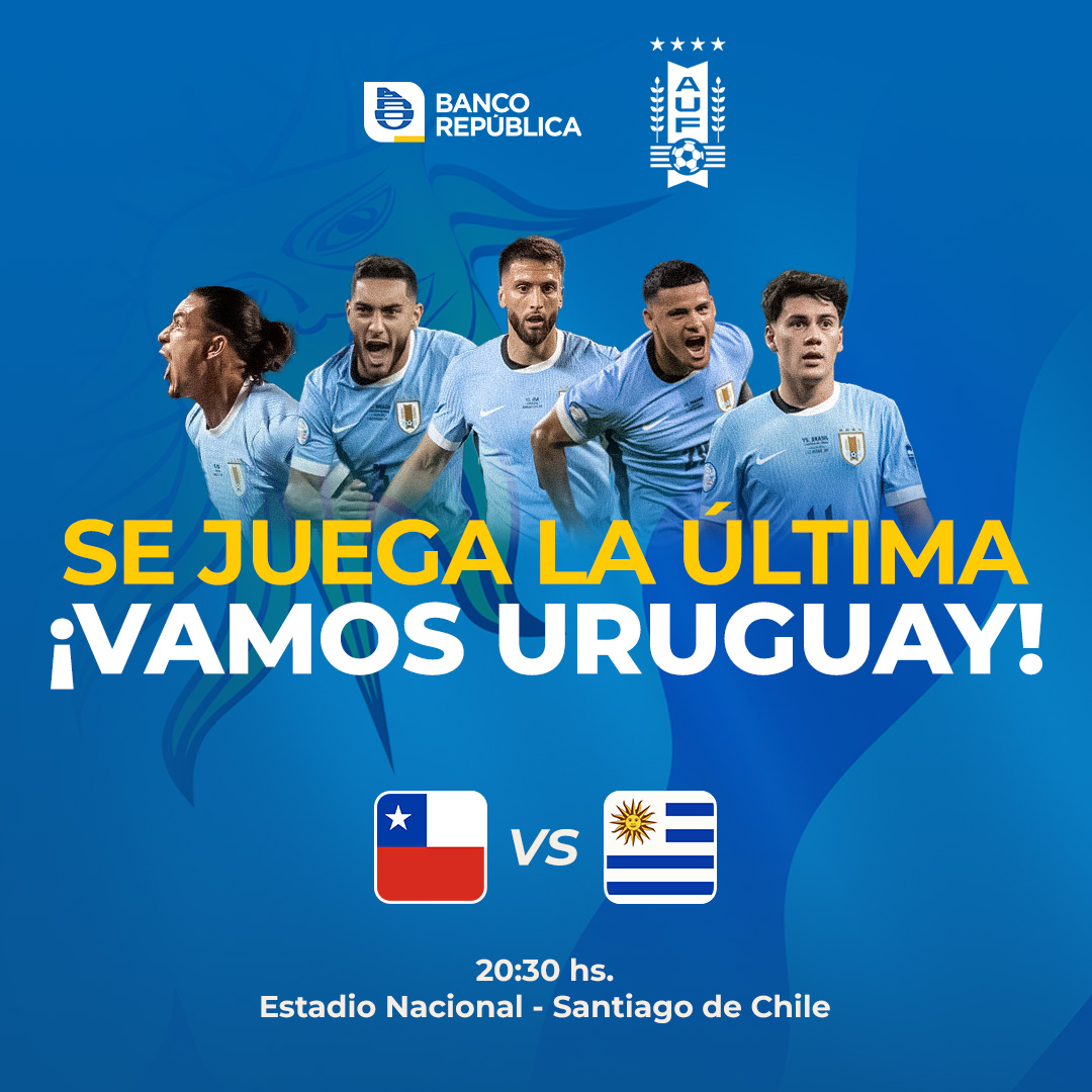 Ya estamos en el Mundial, pero seguimos alentando este último partido de Eliminatorias. 

Tu BROU Recompensa está para que veas a La Celeste de cerca.
👉 Tenés preventa exclusiva + 20% OFF cada vez que jugamos de local.

Banco República, Sponsor Principal de la Selección
