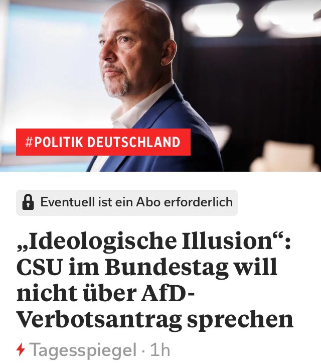 Dafür das die AFD der erklärte Feind ist unternimmt die Union aber ganz schön wenig gegen die, komisch. Ist es vielleicht garkein Feind?