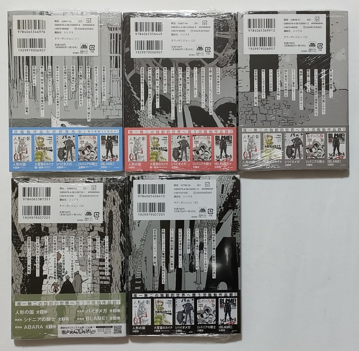 タワーダンジョン1～5巻 TSUTAYA 特典 タワーダンジョン TSUTAYA 特典
