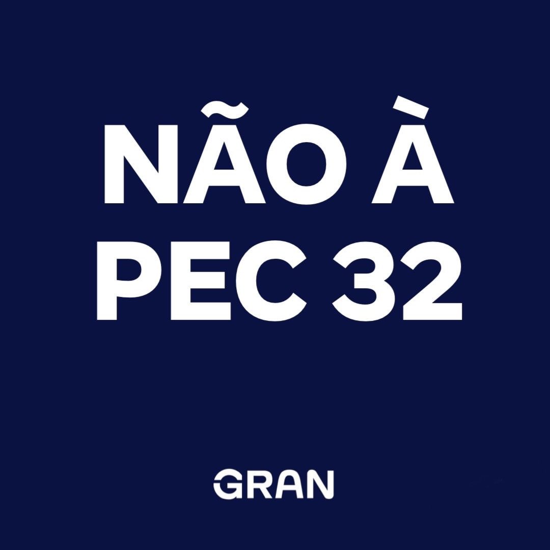 NÃO À PEC 32!

Desde que a PEC 32 foi apresentada, lá em 2020, o Gran tem se posicionado contra a proposta, justamente por entender os impactos que ela pode trazer para o serviço público e para a vida de quem sonha com a carreira pública.

Ao longo desses 5 anos, seguimos firmes
