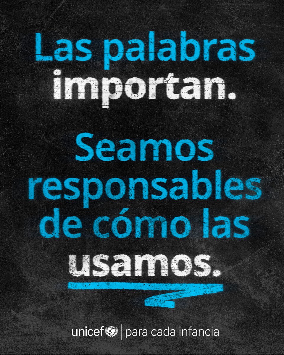 💬Las palabras importan.

El discurso de odio afecta la autoestima, salud mental y seguridad de niños, niñas y adolescentes.

Hablar con tus hijos e hijas es clave para prevenirlo.
Conoce más ⬇️
unicef.org/lac/crianza/se…