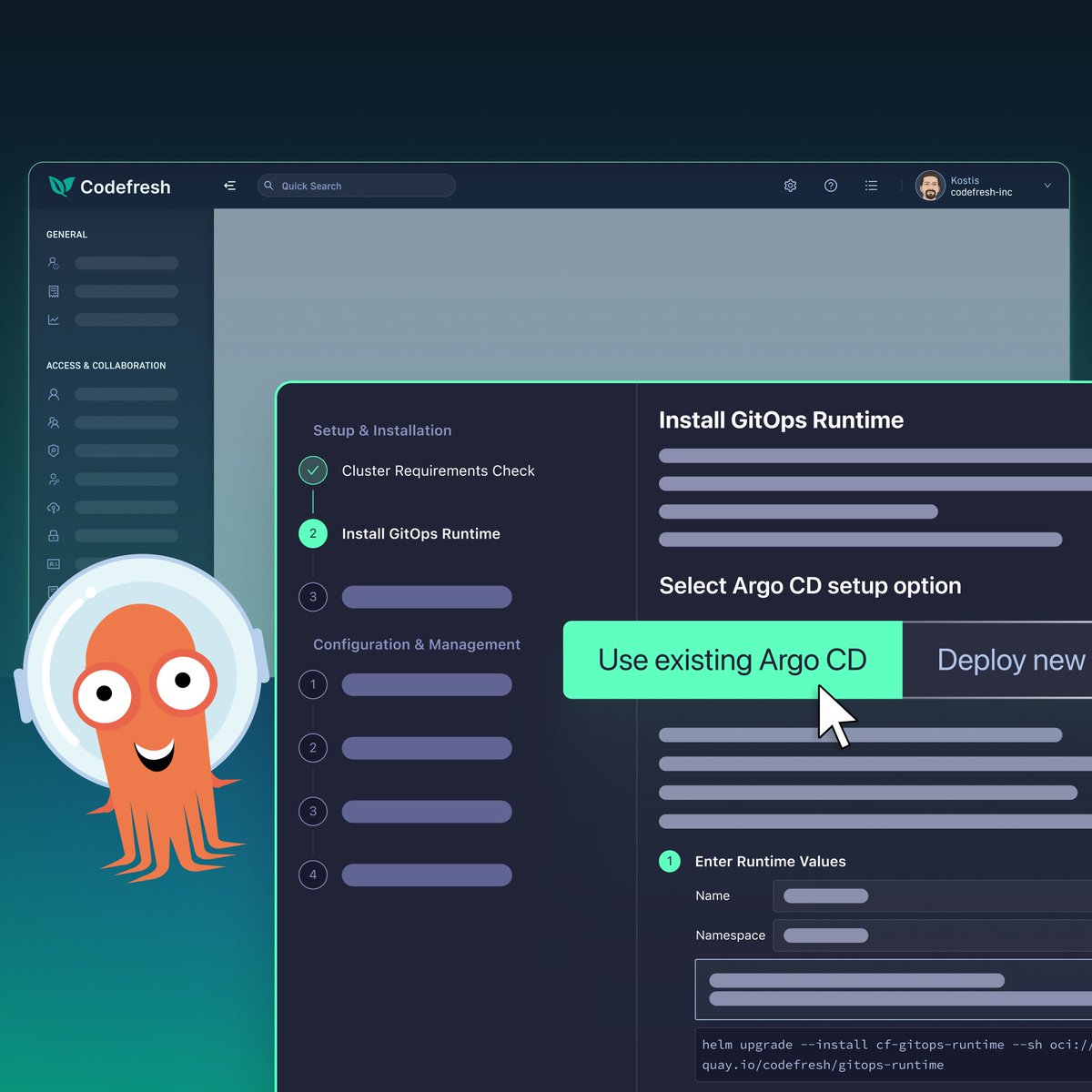 codefresh's tweet image. Using Argo CD? GitOps Cloud makes it fast and easy to promote software changes securely. One of the most exciting features of GitOps Cloud is the ability to connect your existing Argo CD instance to the Codefresh platform. You can keep your existing Argo CD installation and still…