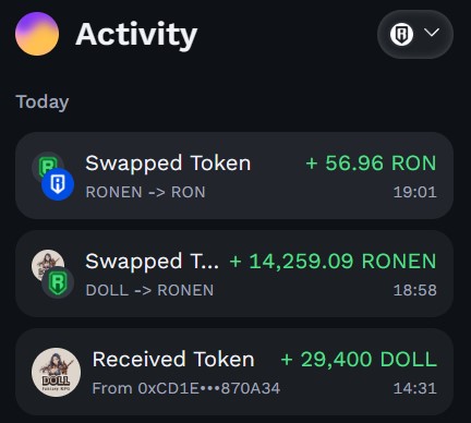 Prismrangers's tweet image. Another week, another juicy earning from @DollsOnRonin !!
Just cashed out 56 $RON this week. With the newest update, the earnings are getting bigger!!

And guess what? You can start earning too! I&apos;m giving away FREE Dolls NFTs if you support me in the @RonkeOnRon event. Check my…