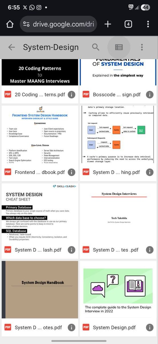 Krishnasagrawal's tweet image. 🚀 𝗦𝘆𝘀𝘁𝗲𝗺 𝗗𝗲𝘀𝗶𝗴𝗻 is one of the toughest parts of interviews for SDE roles.
To help you, I have compiled multiple System Design Notes📘 that will make your prep easier.
✅ Covers important concepts
✅ Easy to understand
✅ Interview-focused
Just:
1. Repost, Follow…