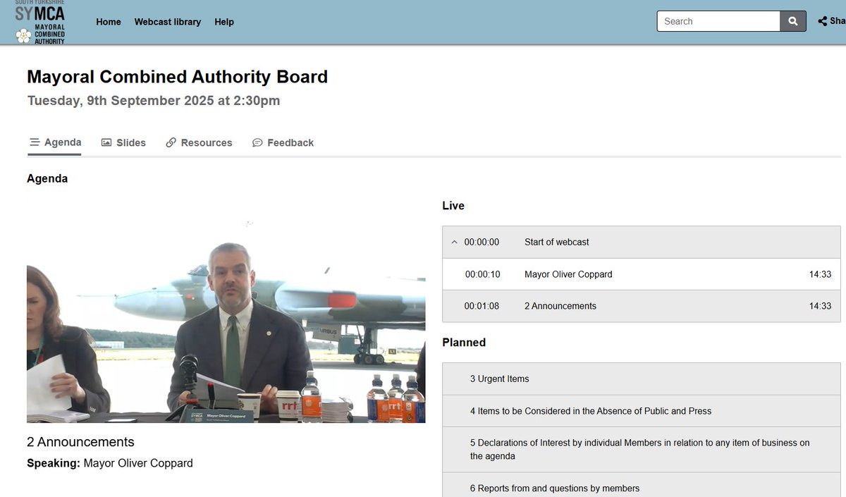Feels reasonable to assume that Mayor <a href="/olivercoppard/">Oliver Coppard</a> holding the Doncaster Sheffield Airport funding approval meeting at the airport with Vulcan XH558 as backdrop means that we are back on!