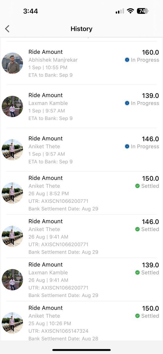 mragha3's tweet photo. @SRidesocial My four payments are still pending. I have sent several emails but no reply received yet. Also there is other option to reach out to you. Please do the needful as 10 days are passed after completing ride. Attached are the screenshots. https://t.co/aUYaxSDLDf