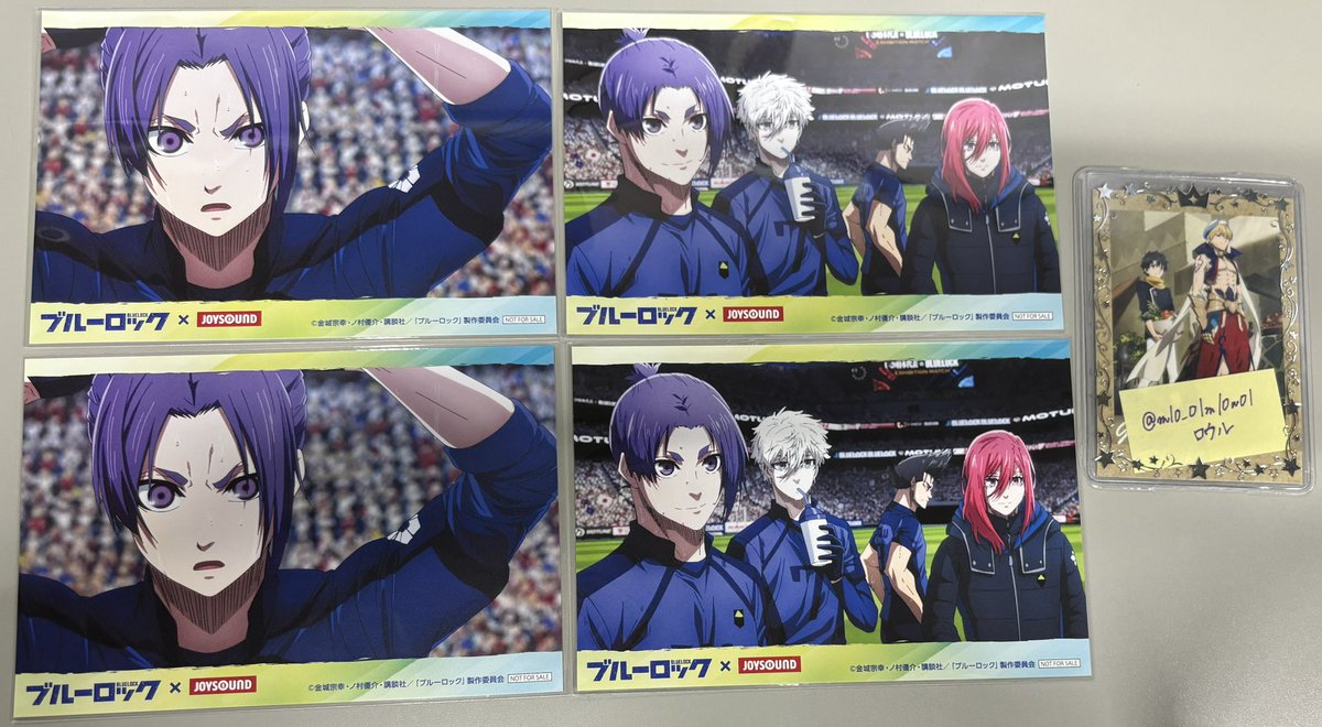 【交換】ブルーロック ブルロ JOYSOUND 特典 ポストカード ポスカ 

譲
画像参照

求
冴描き下ろし&gt;&gt;冴場面者(第2弾&gt;第1弾)

※池袋他都内手渡し&gt;&gt;&gt;郵送(複数枚～)
※描き下ろし⇔描き下ろし

よろしくお願い致します

池袋手渡し