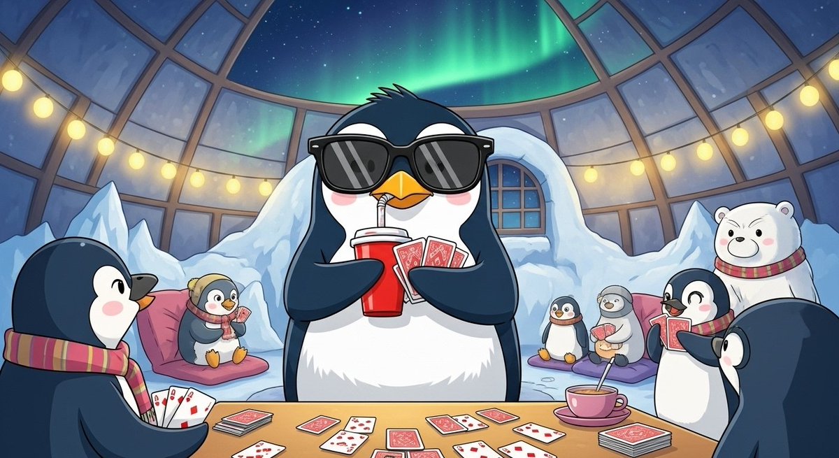 PENGU_SOL_'s tweet photo. 🐧 Inside the iceberg, the real game begins ❄️♠️♥️

While others FOMO, $PENGU sips a drink, plays his hand, and wins slow. 🕶️

🌙 Chill vibes.
🔥 Meme power.
🚀 Iceberg gang never folds.

Chart: https://t.co/v5OYxoY7r7

#Pengu #PumpFunLaunch #Solana https://t.co/ZaSLdhjAss