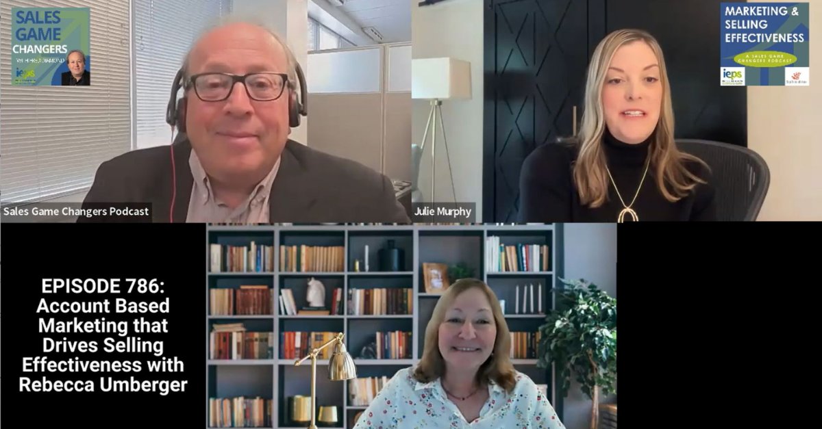 Episode 4 of the “Marketing and Selling Effectiveness Podcast” is all about account-based marketing with Rebecca Umberger, Sage’s Senior Advisor for Public Sector Marketing, joining Julie and Fred to discuss! 

Check it out: salesgamechangerspodcast.com/rebeccaumberge…

#TheSageWay