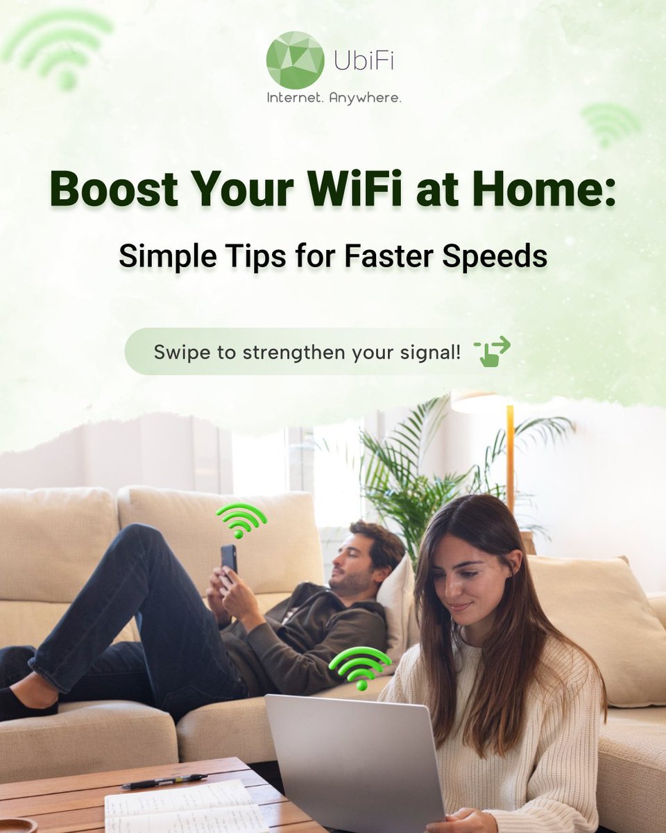 QuantaQuorum's tweet image. Boost Your WiFi at Home: Simple Tips for Faster Speeds

Struggling with weak WiFi signals at home? From router placement to simple upgrades, small changes can make a big difference in your speed. 

 #WiFiTips #BetterInternet #HomeWiFi #StayConnected #InternetHacks #ubifi