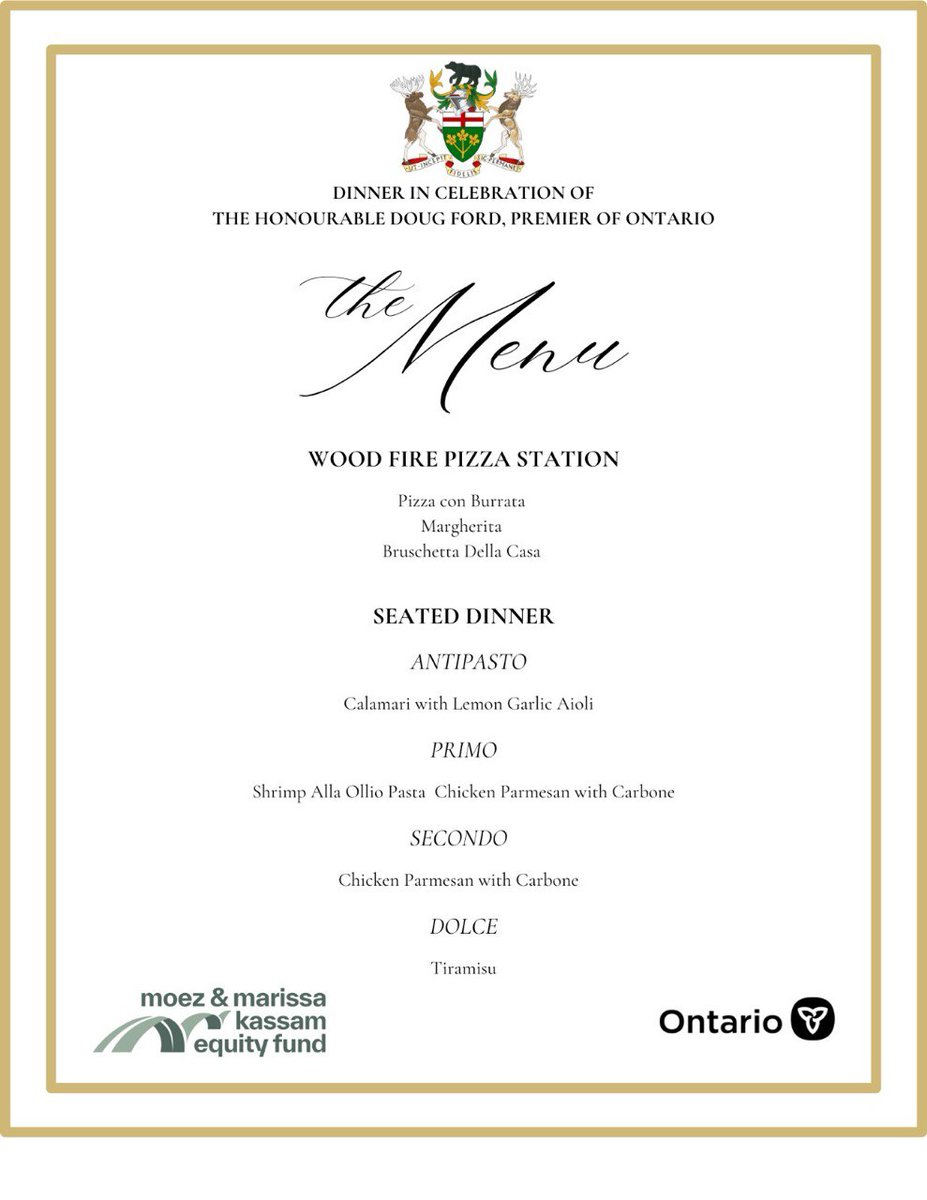 It was an honor to host Ontario Premier <a href="/fordnation/">Doug Ford</a> for dinner at my house. We had a great time with the leader and are excited about Ontario's future!

<a href="/AnsonGroupFunds/">Anson Funds</a>, Jay Klein <a href="/ThePURCompany/">The PUR Company</a>, Mark Nasr <a href="/AirCanada/">Air Canada</a>, <a href="/milesnadal/">Miles S. Nadal</a>, Adrian Rocca - Fitzrovia