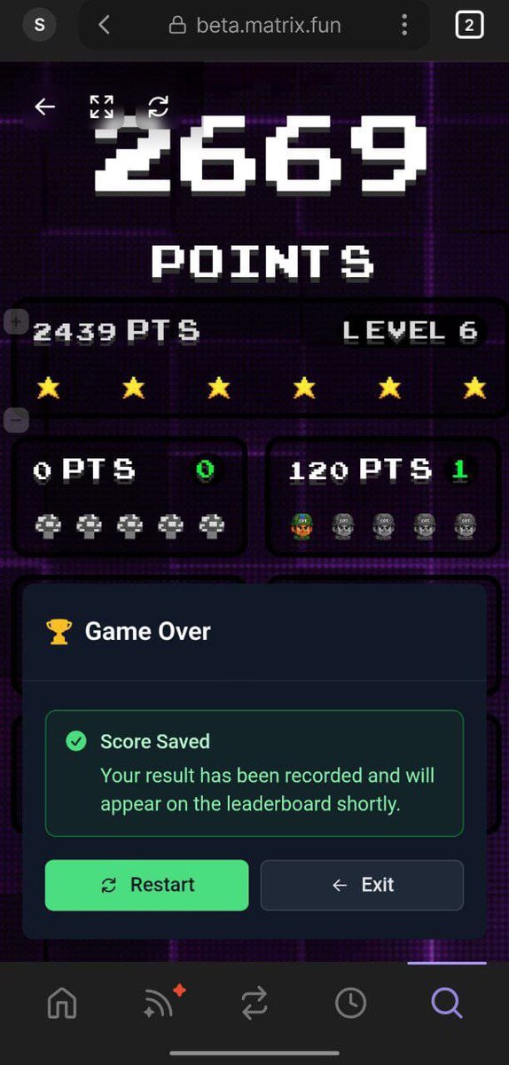 jainsmith9912's tweet image. Play &amp;gt; Earn &amp;gt; Repeat.
The Hyper Jump game on Matrix is built for Trenchers like you 💀🪖
Start playing now &amp;amp; collect those $CPT rewards.
#MatrixFun #WeAreAllTrenchers