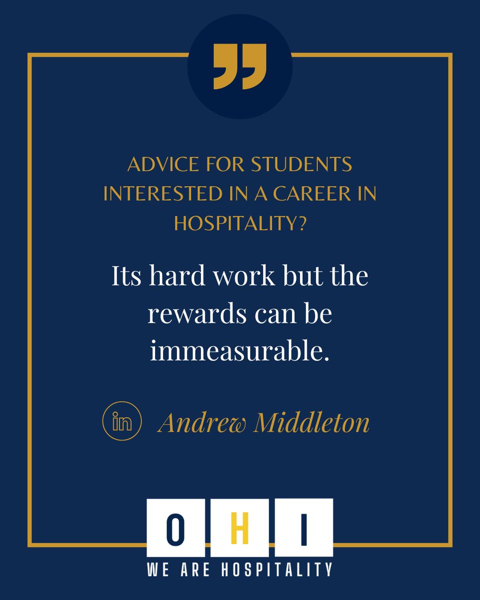 Meet ‘Andrew Middleton, Professor in Hospitality! Through What’s Your Story? he says #hospitality, is hard work but the rewards are immense!

Click the link in our bio to find the 'What’s Your Story?' tab on our website!

#hotelier #professor #hospitalitycareers #careers