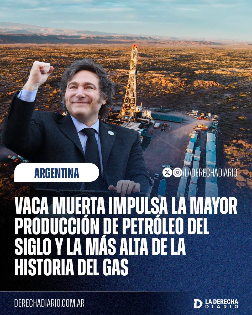 GonzaloDom201's tweet photo. IMPRESIONANTE!!
El #EfectoMilei sigue dando frutos, y los datos de Vaca Muerta son solo el comienzo.
Esta es la energía que impulsa nuestro futuro, genera empleo y nos devuelve la esperanza.
Argentina sigue creciendo
@JMilei #MileiPresidente #ArgentinaCrece https://t.co/tGP1iMwqX8