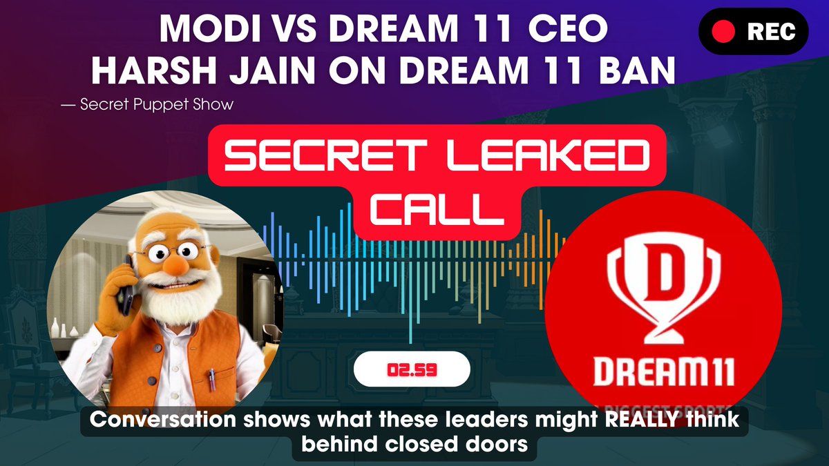 _puprage's tweet photo. @SanjeevSanskrit @narendramodi Created the satirical phone confrontation between @narendramodi and Dream11's CEO that strips away all PR rhetoric. Raw truths about digital exploitation disguised as entertainment. Must Watch: https://t.co/gdDDP83X7X https://t.co/Z4wjVK4bJK