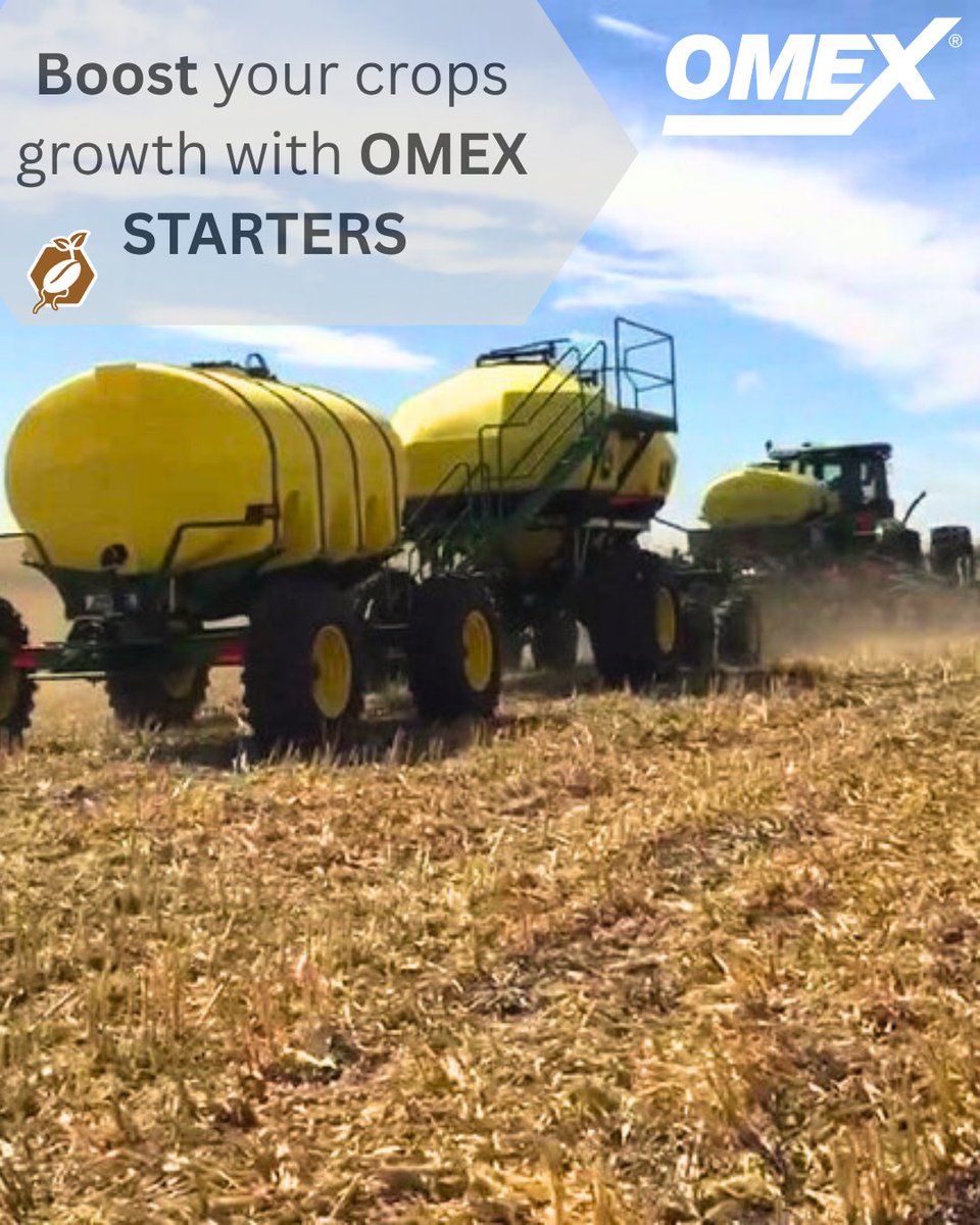 Give your crops the best possible start with OMEX Liquid STARTERS — precision in-furrow fertilizers formulated to deliver readily available phosphorus right where it’s needed🌱

✅ Promotes rapid root development
✅ Enhances nutrient uptake
✅ Accelerates seedling emergence