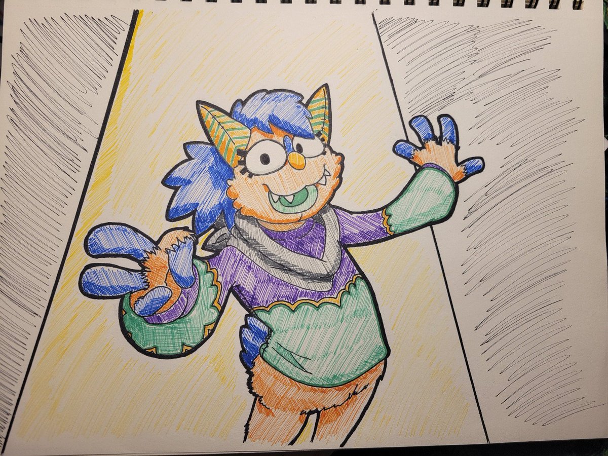 This was a piece done for art fight awhile back. I dont know why I never considered that people made Muppet OC's before now, and I kinda love it.
#artfight2025 #artfight