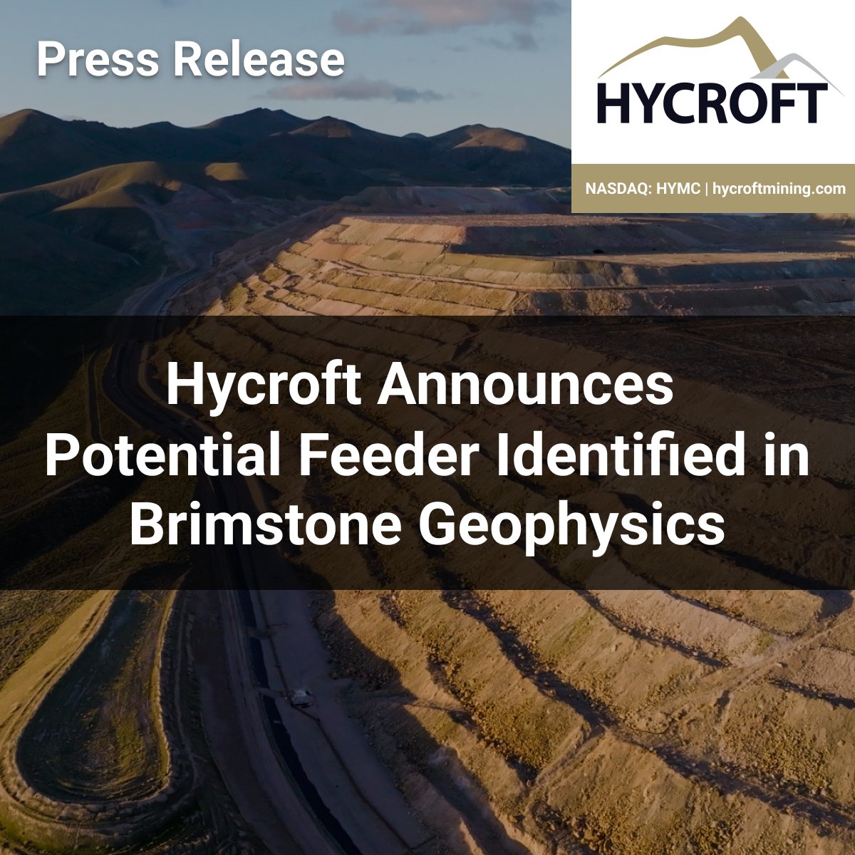 Hycroft Announces Potential Feeder Identified in Brimstone Geophysics

Read the full $HYMC release here: bit.ly/4perimb