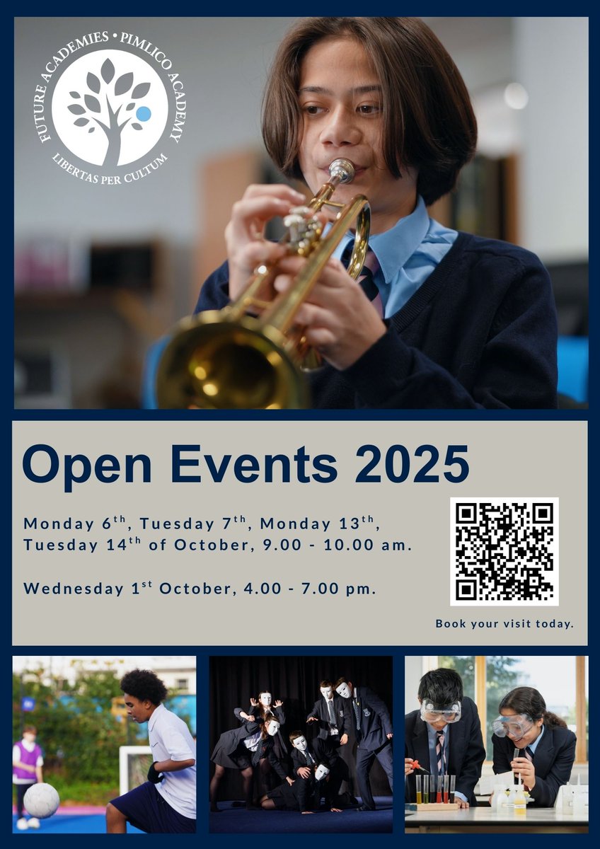 🌟  Pimlico Open Evenings 2025 After a year of record-breaking results, there's never been a better time to discover what makes our school exceptional! 🌟