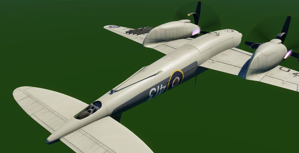 cicada_WT's tweet image. Mosquito TR Mk 33は艦載雷撃機でシーモスキートなどとも呼ばれる。アレスティングフックもちゃんとある。Mosquito NF Mk IIは夜間戦闘機型で対空レーダーがある
#WarThunder #Devserver