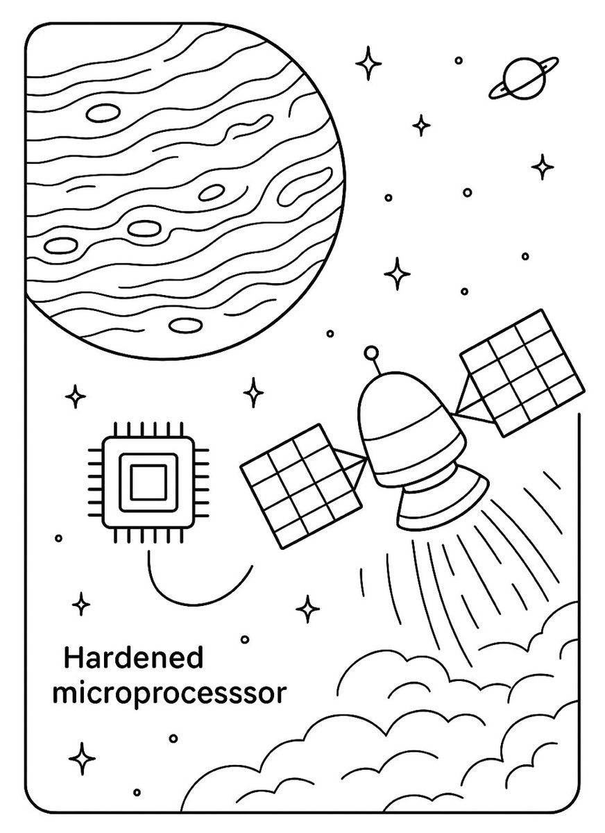 Zylpress's tweet image. Zylpress News
Space Exploration Computers
A hardened microprocessor designed to survive cosmic radiation navigates a probe through Jupiter’s harsh atmosphere without human intervention #microprocessor
