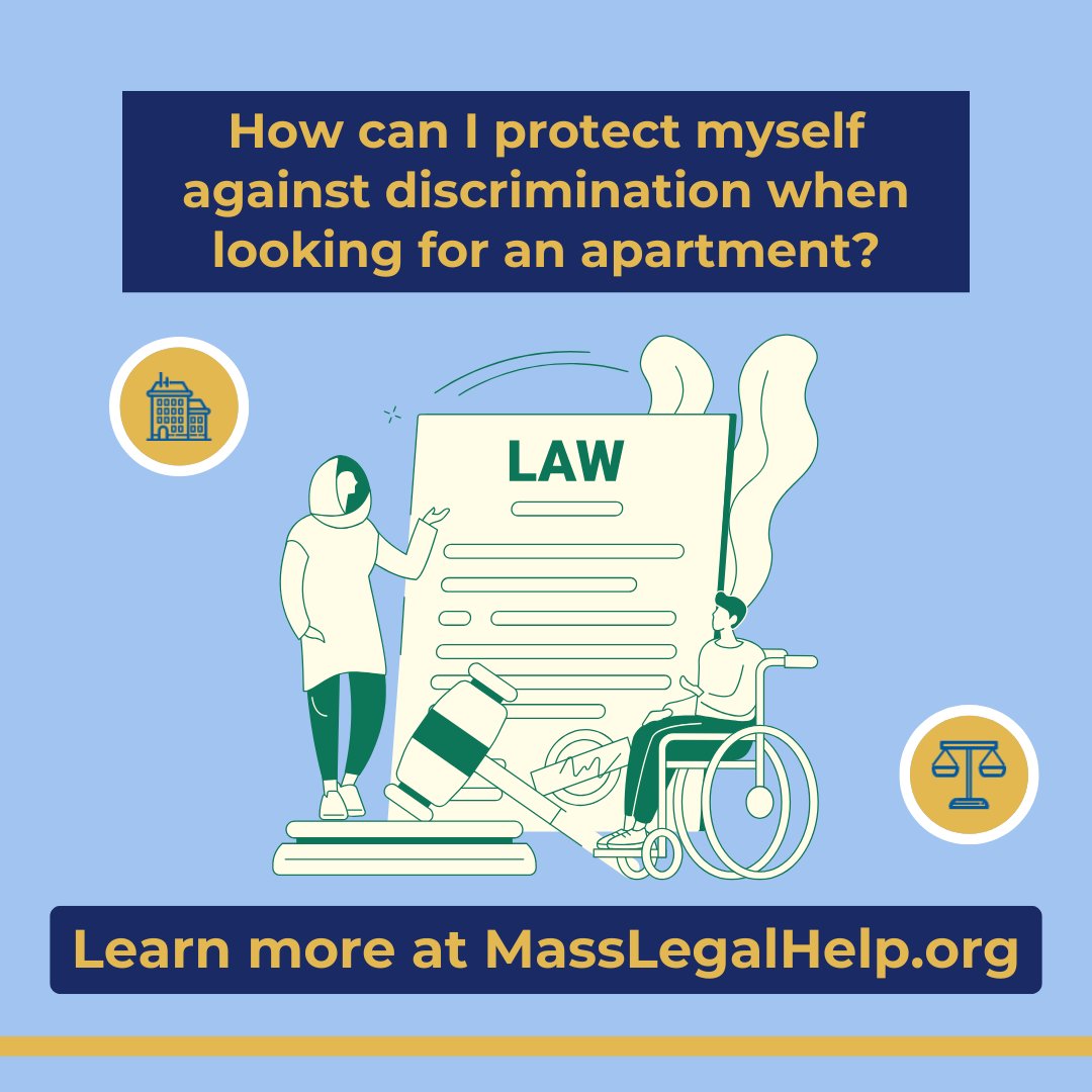 MassLegalHelp's tweet image. If you feel that you've been discriminated against by a real estate agent or a landlord, there are steps that you can take and organizations that may be able to help you. Learn more on MassLegalHelp.

In English: masslegalhelp.org/housing-apartm…

En español: masslegalhelp.org/es/vivienda-ap…