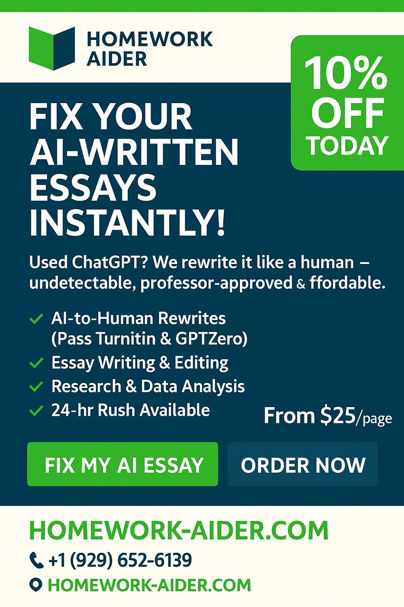 homeworkhelp_24's tweet image. #AIRewrite #FixMyEssay #ChatGPTEditing #HomeworkHelp #StudentLife #EssayHelp