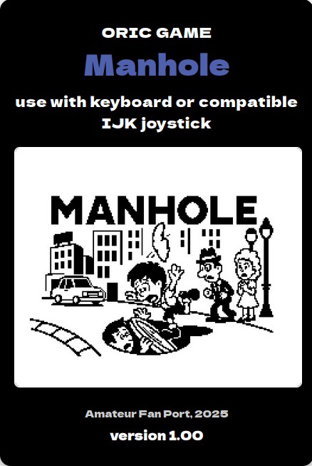 oric_rax's tweet image. Release time !!! 

My Manhole  port for the 8-bit Oric is now out!

You can grab it here 👉 forum.defence-force.org/viewtopic.php?…

A true retro classic reborn! :)

#retrogaming #oric  #8bit