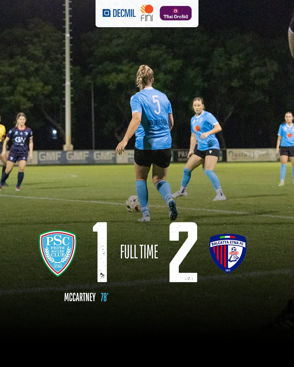 We exit the Top Four Cup after Balcatta take a 2-1 win at Dorrien Gardens.

Not our night tonight, but what a season to be proud of for our girls 💙👏
