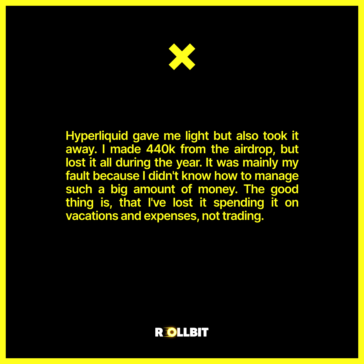 It was mainly my fault.