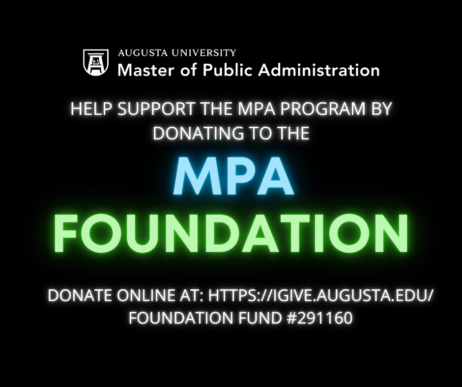 Support our MPA program today!
#MPA #PublicAdministration #SocialSciences