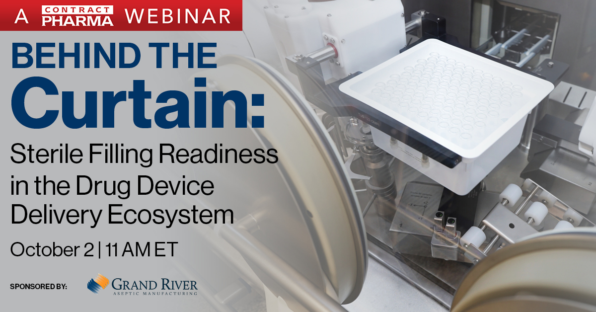 Join us on Thursday, October 2nd for our latest Contract Pharma webinar! We’ll explore how CDMOs &amp; equipment vendors work together to ensure compliance &amp; innovation in sterile filling.

Register Now&gt;&gt;
hubs.ly/Q03Gv61V0

Sponsored by Grand River Aseptic Manufacturing