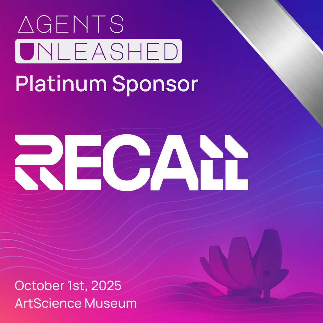 Announcing: the first sponsor for Agents Unleashed Singapore🔥

<a href="/recallnet/">Recall</a>, the on-chain arena where AI Agents compete for trust, reputation &amp; rewards, joins as the Platinum Sponsor 💠

Come meet Recall &amp; witness the next wave of Agents!

Register now: luma.com/h0zgn96s