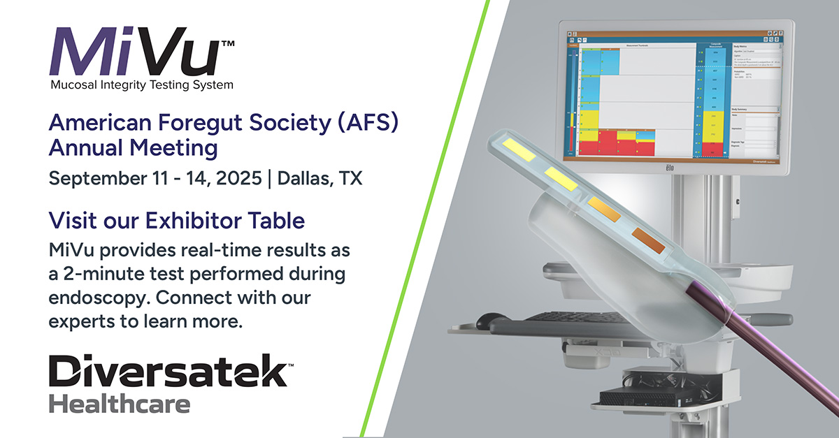 Visit us at #AFS2025.

Discover how MiVu™ Mucosal Integrity Testing System is transforming esophageal care – helping you do more for patients.

Come talk to our experts!

#BetterTogether #foregut