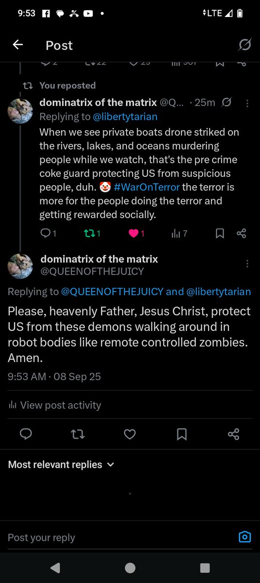 QUEENOFTHEJUICY's tweet photo. @libertytarian #OperaWarSee #DOMINATES #operationWarpSpeed #poison #trumpShot
Order out of chaos magic, the terror has been tragic, practicing black ops psyops with the cops mastering the dark art of word magic.  https://t.co/ZAg8Xp509d https://t.co/NrJzLB3syk