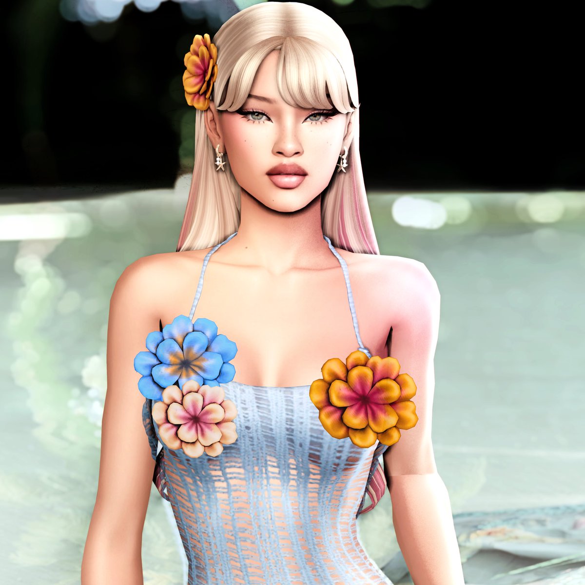 MiresaaSims's tweet photo. Lacy 🌺 Midnight Sun 🤭 Zara Larsson VMA inspired look 🙂‍↕️ #Sims4 #ShowUsYourSims #TheSims4 https://t.co/gBXEts3z4Z